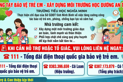 CHUNG TAY BẢO VỆ TRẺ EM – XÂY DỰNG MÔI TRƯỜNG HỌC ĐƯỜNG AN TOÀN